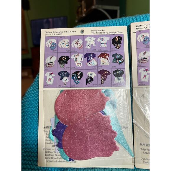 Glitzy shirts Appliqué pattern Tulips and gold roses - Picture 6 of 6